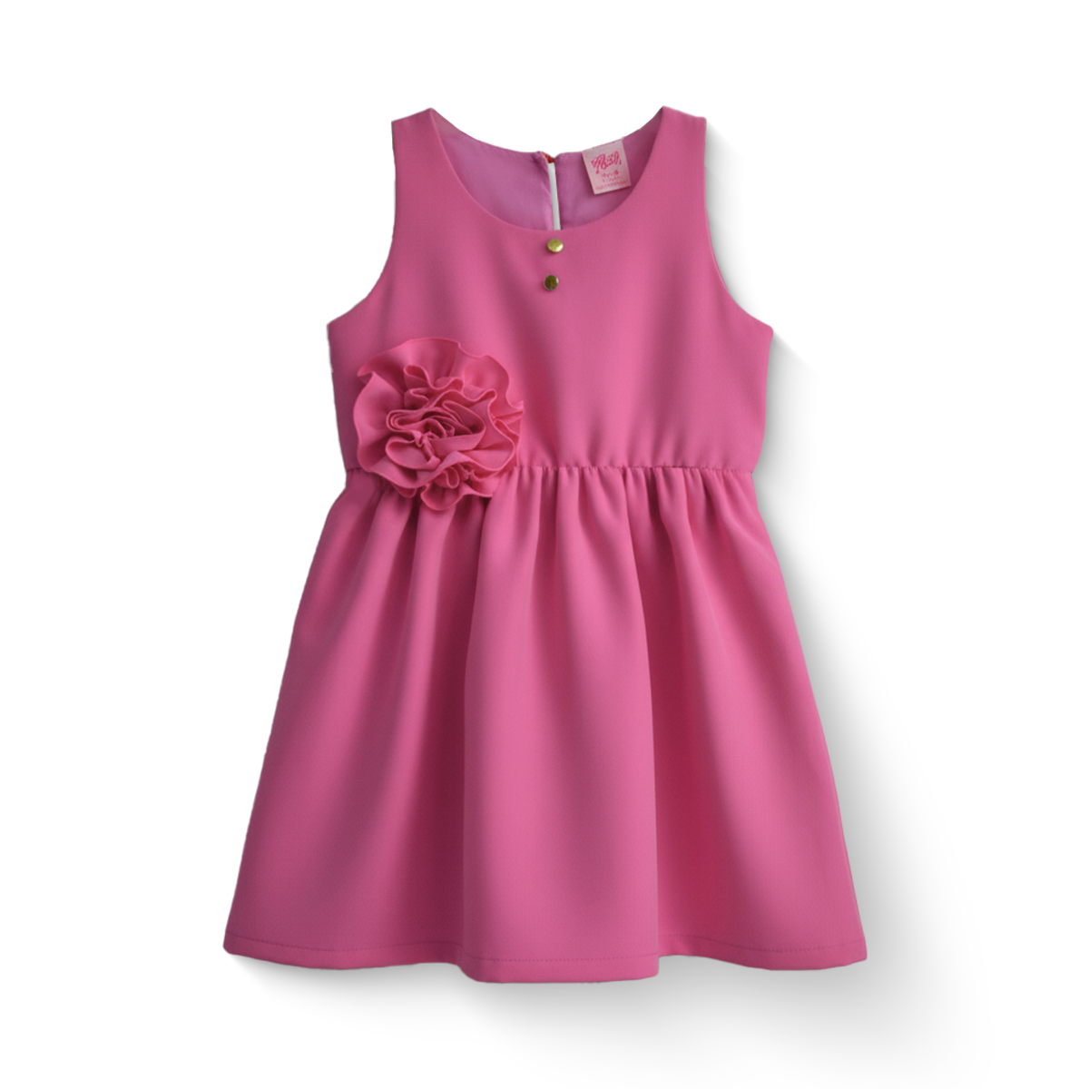 Vestido con moño y botones para bebé Flory VEBB0123