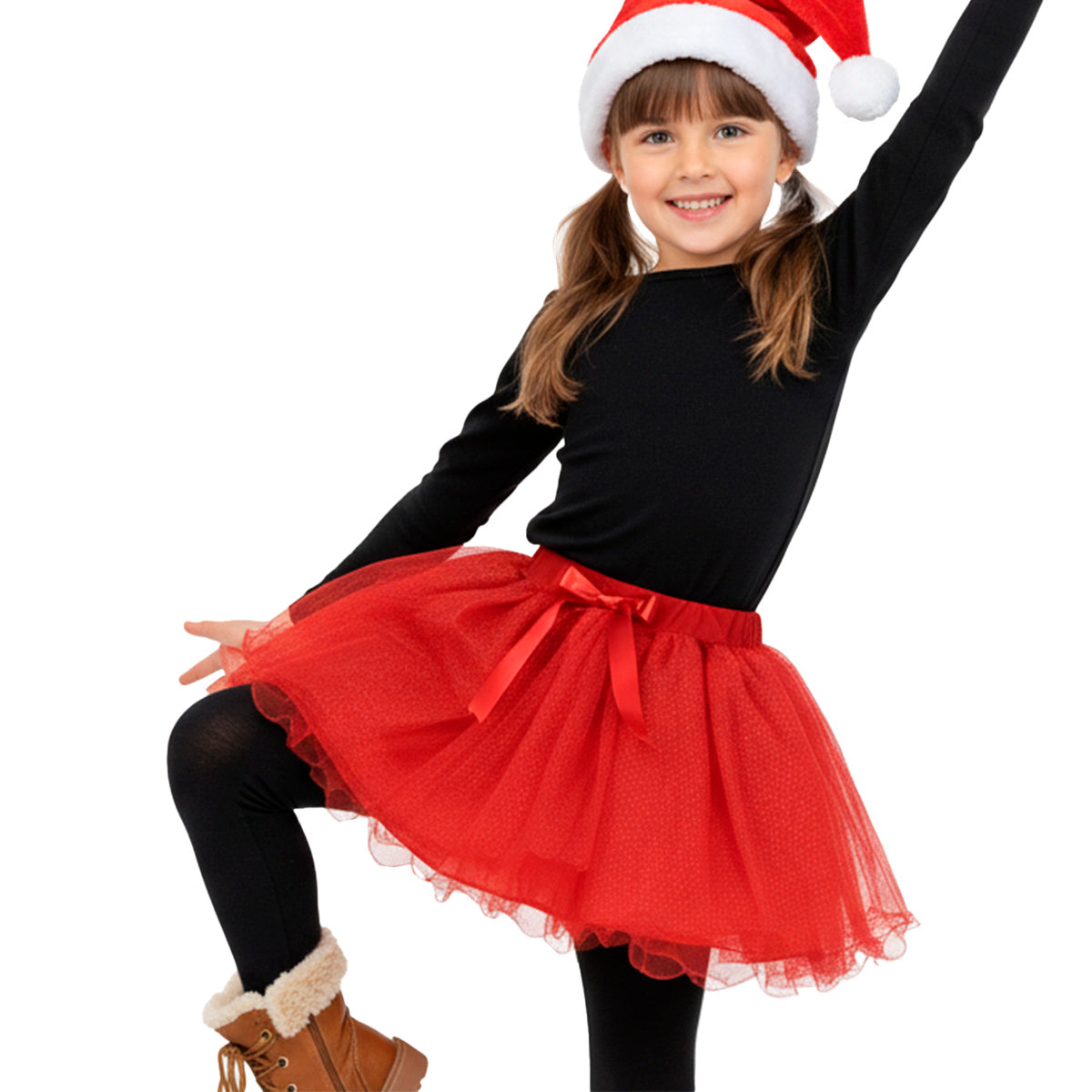 Falda tutu brillos para Navidad Niña FANI0004 Flory