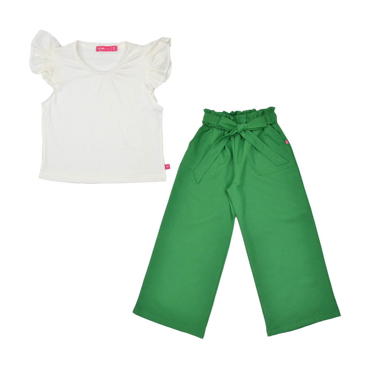 Conjunto blusa pantalón con moño juvenil FLORY COJU0002