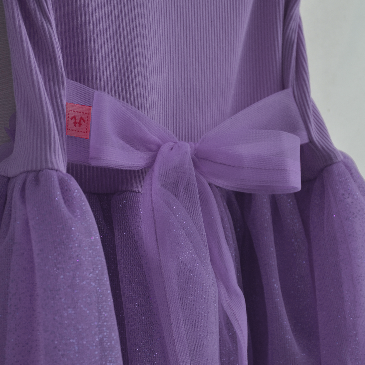 Vestido rib con manga mariposa y falda bebé Flory VEBB0106