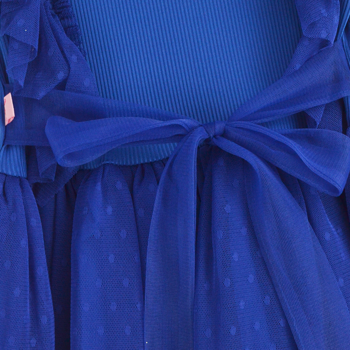 Vestido con olanes y falda tul | VEBB0142D | tallas 1-2-3