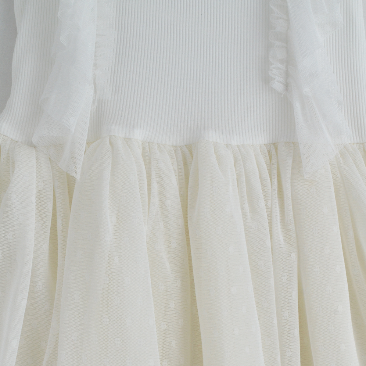 Vestido con olanes y falda tul | VEBB0142D | tallas 1-2-3